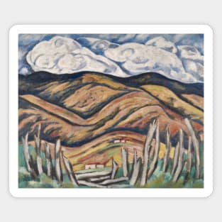 The Last of New England - The Beginning of New Mexico by Marsden Hartley Magnet